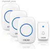 Doorbells CACAZI A06 DC battery powered wireless waterproof doorbell 300M remote control 36 chip cordless home cordless telephone bell Y240318