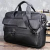 Bolso grande de cuero genuino para hombres para hombres viajes de negocios A4 bolsa de mensajero de papel 14 pulgadas portátil hombro maletín masculino 240308