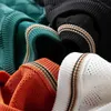 T-shirts pour hommes T-shirt tricoté respirant en soie de glace avancée pour hommes col rond à manches courtes loisirs d'été demi-manche mode coréen haut de luxe J240319