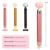 Roller 4 i 1 Beauty Bar Vibrating Rose Quartz Face Roller Eye Massager Jade Roller T/V Form Face Lyft Rynka borttagning Massage Tool