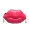 Shoulder Bags Sexy Lips Style Fashion Pu Ladies Day Clutch Bag Chain Purse Handbag Women's Crossbody Mini Messenger