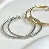 DY Gold Hook Twisted Wire Buckle Earrings in Sterling Silver with 14K Yellow Plated 240315