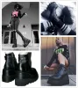 Sandali design del marchio 2021 grandi dimensioni 43 piattaforma alte tacchi cosplay alla moda a setunhi inverno zeppe scarpe caviglia stivali da donna con booties pu