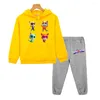 Kledingsets Super Kitties Capuchon Herfst Sweatshirt Jongens Meisjeskleding Jas Fleece Trui Leuke Kat Anime Hoodie Kids Boutique