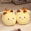 Slippers Comemore 2023 White Warm Adult Lady Plush Head Indoor Floor Women Fun Slipper Rabbit Cute New Home Slippers Cartoon Bee Design