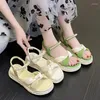 Sandalen Designer Perlen Wohnungen Frauen Sommer Offene spitze Hausschuhe 2024 Plattform Schuhe Kleid Flip-Flops Elegante Weibliche Slides