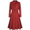 Plus Size S-3XL Cappotto di lana da donna Trench lungo sotto il ginocchio Primavera Autunno Moda Casual Elegante giacca a vento sottile 240306