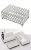 Crystal Makeup Organizer speglad Crystal Vanity Tray Dekorativ för parfymsmycken Makeup Badrumsarrangör Y11134702339