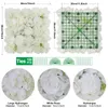 12PCS Artificial Flowers Roses Wall Panel 3D Flower Backdrop Faux Roses for Wall Party Wedding Bridal Shower Outdoor Decoration 240309