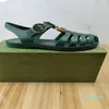 Sapato de borracha designer sandália chinelo slides homens sapatos grossos sola engrenagem oco senhoras casual aumentando fivela maré romana ao ar livre praia sandália 35-46