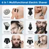 4D Head Shavers للرجال الصلعاء الذين تمت ترقيتهم 9 رؤوس عائمة 6 في 1 قابلة لإعادة الشحن ماء مبلل رطب الصلع الجاف الجاف للحلاقاء للرجال 240313