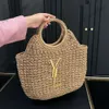 Sac à bandoulière Designer de luxe Sac fourre-tout en raphia Mode Été Voyage Sac de plage Sac à provisions Casual Minimaliste Fourre-tout Cool pour un été