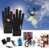 Gants tactile écran électrique chauffée chauffée chauffante mous usb rechargeable gants de moto chauffés rechargeables 2 doigts gants chauffés gants de ski d'hiver