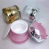 Kits Pot de crème en forme de couronne, bouteille vide rechargeable en plastique, conteneur de Lotion pour le visage et les yeux, Pot de maquillage pour Nail Art de voyage