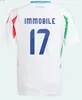 Euro 2024 Italie Maglia Bambino Buffon Chiellini Verratti Totti Chiesa Barella Belotti Zaniolo Raspadori Jorginho Soccer Jerseys Maillot de Football Home Shirts