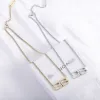 2024 Hommes Designer Collier Collier Collier Pendentif Chaîne 18k Plaqué Or En Acier Inoxydable BB Lettre Colliers Bijoux De Mariage Accessoires APC62