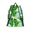 Backpack Men Women Large Capacity School For Student Watercolor Summer Flowers Frogs Bag