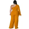 bodems somo plus size dames kleding street jumpsuits sexy off schouder een mouw dames romper dweilende broek groothandel dropshipping