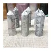 Decorative Figurines Natural Carved Chinese Painting Stone Wand Points Crystal Healing Gemstones For Sale