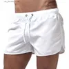 Men's Shorts Summer mens beach shorts swimming shorts quick drying swimming surfboard shorts Y240320