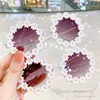 Lunettes de soleil à fleurs pour filles, monture ronde pour enfants, Uv 400, protection solaire pour enfants, princesse adumbral Q5636