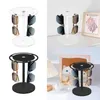 Solglasögonramar 360 ° roterande runda glasögon Display Stand Black Desktop Holder Home Store Displays hyllan