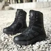 Fitness Shoes Men Tactical Military Boots Winter Leather Waterproof Desert Combat Army Work Mens Ankle Boot Man Plus Size