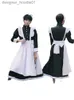 cosplay Costumi anime Costume da cameriera uomini neri giochi di ruolo vieni carino vestito Lolita anime Lolita ragazza quotidiana Halloween Festa di Natale stockC24320