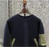 Kadın Hoodies En Kalite Sweatshirt 2024 Bahar Moda Kıyafetleri Kadın Renk Bloğu Patchwork Uzun Kollu Koyu Mavi Siyah Gevşek Jumper
