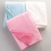 Blankets 102 76cm Baby Fleece Blanket Born Thermal Soft Solid Bedding Set Quilt & Swaddling Candy Color Sleeping Bed Supplies