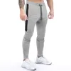 Calças masculinas de treinamento ginásio pista sweatpants corredores casual listra treino zíper bolso fitness masculino cinza correndo calças esportivas