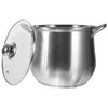 Caldeiras duplas de aço inoxidável, recipiente de leite, panela de sopa com tampa, panelas, cozinha, cozinhar para casa