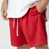 Roupas de ginástica masculina leve malha respirável treinamento fresco corte shorts verão esportes correndo calças