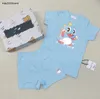 Nuevos monos para niños pequeños Mono para recién nacido con estampado de patrones coloridos Tamaño 73-110 Conjunto de camiseta de verano para bebés Manga corta y pantalones cortos 24 de marzo