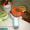 Electric Fans Handheld portable USB charging refrigerant desktop fan with night light to refresh device lazy fan with 2-speed adjustmentY240330