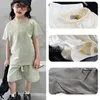 Summer Kids Outfits Short Sleeve Shirt Clothes Set Boys Girls EssentialsWeatshirts Fashion Casual Letter Boy Club T-shirt och shorts Tracksuit Children Youth