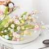 Decorative Flowers 2024 Easter Egg Tree Branch Fake Plant Happy Decor Party Home Vase Diy Flower Arrangement Accessories