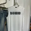 Męski plus designer kamizelka bawełniana moda Tidal Street Summer T-shirt Polos Letter Printing luźne krótkie rękawowe koszulę plażową kamizelkę kąpieli strojów kąpielowych bez ramienia luźna top