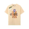 Women's and man T-shirts Guccfamily GUCGI short sleeved ancient family T-shirt unisex trendy brand casual loose cotton short sleeved female Classic nostalgic style