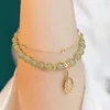 Strang Natürliche Jade Armband Für Frauen Schmuck Zubehör Trendy Doppel Schicht Gold Farbe Kette Armbänder Mädchen Hochzeit Party Geschenke