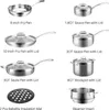 Cookware Sets Duxtop Whole-Clad Tri-Ply Stainless Steel Induction Set 14PC Kitchen Pots And Pans Cooking Pot