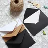 Envoltório de presente 20 pcs 16x11cm envelopes de papel convites de casamento cartões postais armazenamento papelaria preto branco krafts cor