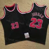 1984 1985 1995 Vintage Basquete Michael Authentic Jerseys 23 Retrocesso Camisa Equipe Vermelho Azul Branco Preto Cor Retro Para Fãs Esportivos Tudo Costurado 1996 1997 1998