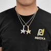 Starfish Shape Fashion Jewelry High Quality Hip Hop NeutralAnimal Pendent Necklace With Tennis Chain 240315