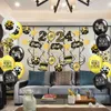 Party Decoration Happy Year Pull Flag Black Gold Banner Year's Day
