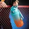 Vattenflaskor 2200 ml stor kapacitet Vattenflaskor med halm Gym Fitness Drinking Bottle Outdoor Camping Cykling Vandring Sport Shaker flaskor YQ240320