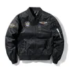 الهيب هوب سترة الرجال عالي الجودة الجيش البحرية أبيض للدراجة النارية MA-1 Pilot Men Baseball Bomber Jacket Men M ~ 7xl 240309