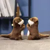 Kawaii Otter Plushie La Loutre Peluche Jouets En Peluche Apaiser Bébé Animal Poupée Oreiller De Noël Fête D'anniversaire Cadeau Chambre Décor 240304