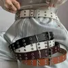 Ceintures Y2K Star Eye Rivet Ceinture Punk Creux Double Boucle Boucle Hommes Femmes Mode Pu En Cuir Ceinture Jeans Jupe Ceinture Accessoires