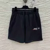 Designer de alta edição luxo moda b família coque série net vermelho mesmo estilo bordado carta homens e mulheres shorts soltos capriski1h